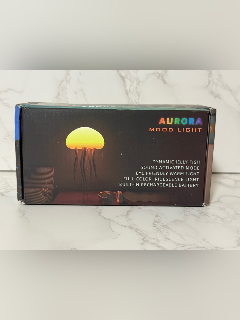 Aurora Mood Light Jellyfish Lamp - Yellow/Orange Glow